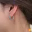 Bông tai hình tròn gợn sóng dành cho nữ Thiết kế không đều cổ điển Trang sức bông tai nhẹ tối giản cho ngày và bữa tiệc mới