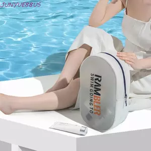 Túi khô tập thể dục bơi lội JUNYUE88US, Túi đựng đồ chống nước bể bơi dung tích lớn, Túi xách lưới có dây kéo Túi bơi chống nước ngoài trời ngoài trời