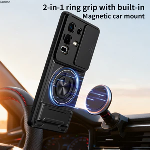 Ốp Lưng Cho Infinix Note 50S Infinix Note 50 50x Cover Note 50 Pro + Magsafe Giá Đỡ Từ Tính Giáp Quân Sự Vỏ Bảo Vệ Camera