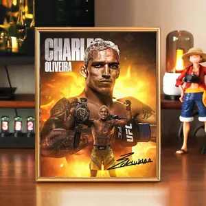 Oliveira UFC Fighting Frameless Chống Thấm Nước Tranh Core, Áp Phích Treo Tường Thể Thao Truyền Cảm Hứng Cho Boxing Phòng Tập Gym Quà Tặng Trang Trí