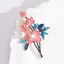 DELMER Hoa Mẫu Đơn Corsages, Trâm Cài Cloisonne Phong Cách Thanh Lịch, Ánh Sáng Ngọc Trai Tính Khí Phụ Kiện Quần Áo Sang Trọng Men Pin Đảng