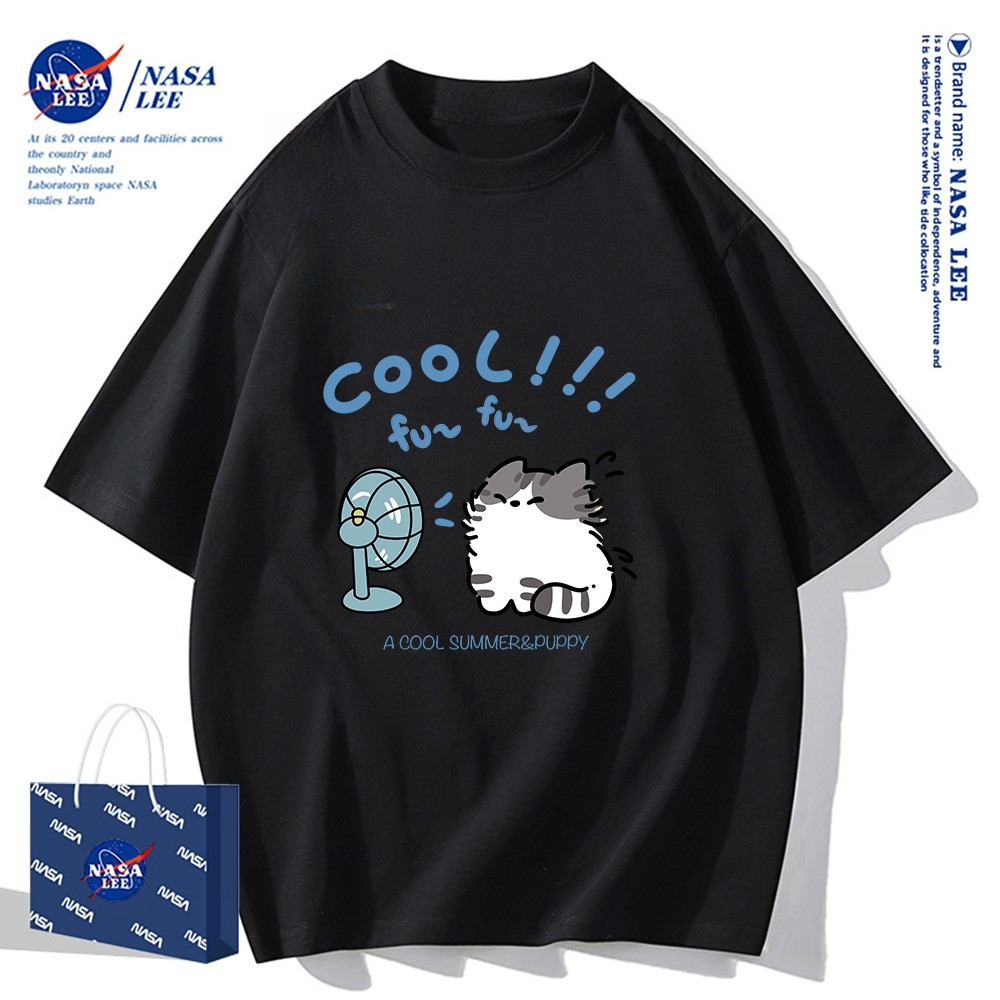 （Giao hàng 24h）Angela Nasa Khớp Ngắn Tay Nam Nữ Xu Hướng Thời Trang Mùa Hè 2026 Phong Cách Mới Rời Cặp Đôi Nửa Tay
