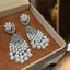 Bông tai tua rua hoa Zircon thời trang sang trọng sang trọng