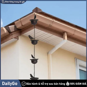 Dây chuyền máng xối mưa chim, trang trí mái hiên sân, dây chuyền bắt nước mưa Cốc / Tách chim, Xối nước mưa, Màu đồng cổ