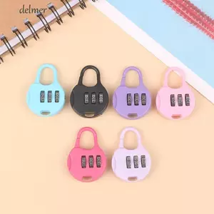 Khóa kết hợp mật khẩu DELMER, Ba lô ổ khóa kết hợp ổ khóa, Khóa mật khẩu di động bằng nhựa 3 chữ số Khóa túi dây kéo