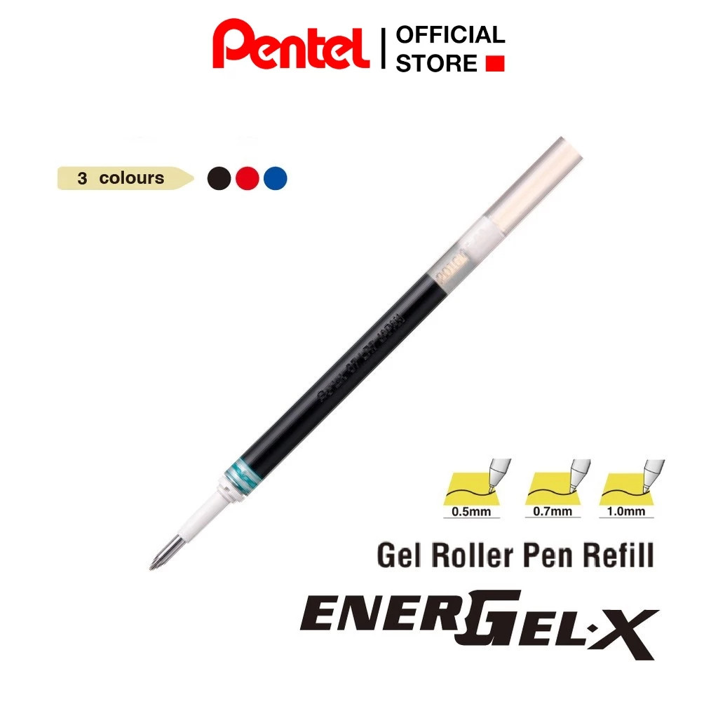 Ruột bút ký Pentel Energel LR10 ngòi 1.0mm 3 màu mực chính hãng