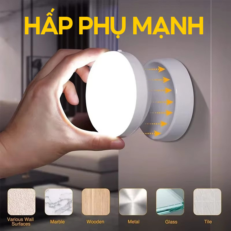 Đèn Led Cảm Biến Thông Minh 360°, Thiết Kế Treo Tường, Thích Hợp Cho Hành Lang, Cầu Thang, Nhà Bếp
