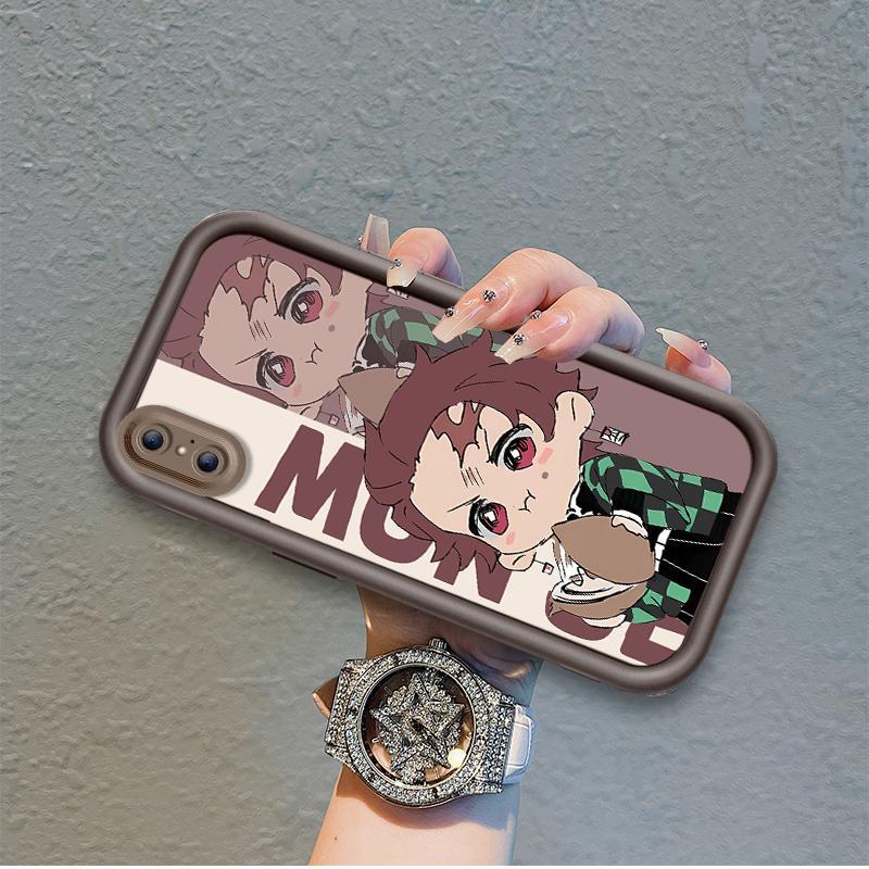 Áp dụng cho iPhone X XR XS Max Phim hoạt hình xu hướng silicon Vỏ điện thoại mềm TPU Demon Slayer Angel Eye Ốp lưng chống sốc