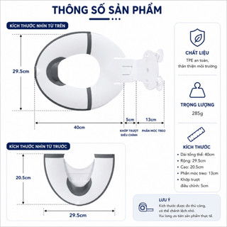 Ghế Tập Đi Vệ Sinh Chống Trượt Cho Bé Gấp Gọn, Bệ Thu Nhỏ Bồn Cầu An Toàn Tiện Lợi Cho Trẻ Em