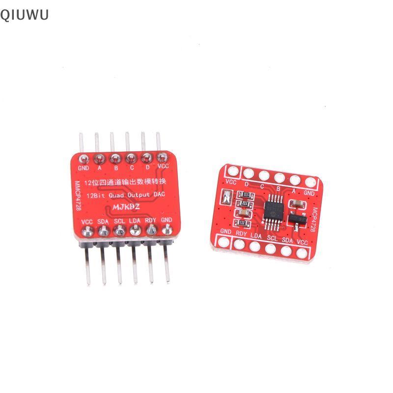 Mô-đun DAC 4 kênh 12-Bit có thể lập trình QIUWU MCP4728 cho các giải pháp điện áp điện tử DIY.