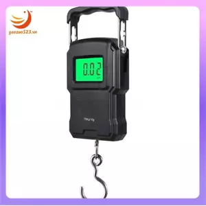 Cân kỹ thuật số 75kg / 10g Thước băng di động BackLight Móc treo câu cá Dụng cụ ngư dân Bao gồm thước 1M