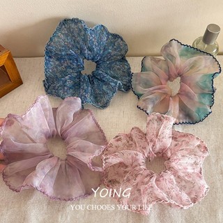 Yoing / Phong Cách Mới Cổ Tích Bầu Không Khí Gạc Hoa Scrunchy Buộc Tóc Phụ Kiện Tóc