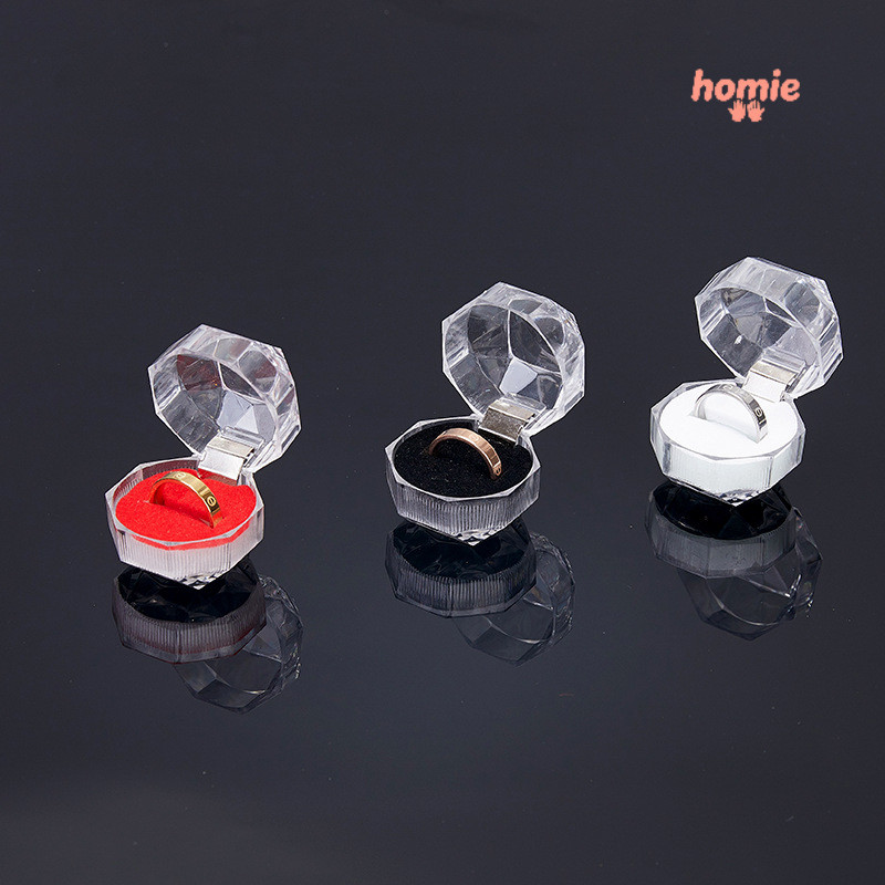 ✨Homie✨ Hộp đựng lơ bida, hộp đựng nhẫn, chất liệu acrylic trong suốt 3,5cm x 3,5cm