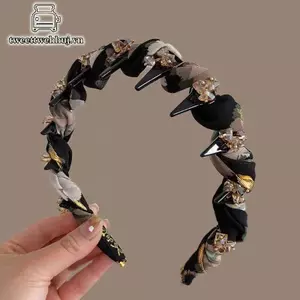 Tweeduj Hàn Quốc Hợp Thời Trang Kim Cương Giả Tóc Vòng Tính Khí Ngọt Giặt Cho Bé Gái Thời Trang Đa Năng Phụ Kiện Tóc VN