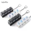 AqToCna 4 Nút Ngón Tay Bàn Phím Móc Khóa Fidget Đồ Chơi Cảm Giác Giảm Căng Thẳng Dụng Cụ Có Đèn LED Cho Học Sinh Nhân Viên Văn Phòng AqToCna