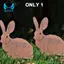 Cổ phần sân vườn thỏ kim loại mộc mạc - Rusty Bunny Silhouette, Nghệ thuật sân ngoài trời để trang trí trang trại, Hoàn hảo cho lễ Phục sinh