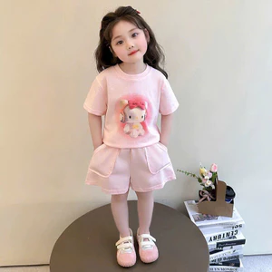 bộ cộc hè bé gái hãng HM cao cấp cho bé gái 10-35kg, bộ bé gái áo phông quần đùi dòng cao cấp berie