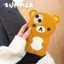 Hoạt Hình Hoạt Hình Dễ Dàng Gấu iPhone 15 14 13 Thích Hợp Cho Apple 16 17PROMAX Vỏ Điện Thoại Chống Sốc