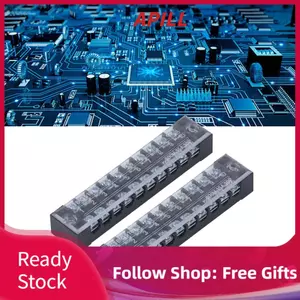 apill Phụ kiện bảo mật Dây cáp Công tắc tơ Cố định 2 khối dây đấu dây dễ dàng Khối chống với vỏ PC để phân phối điện trong đường hầm Đồng thau dày