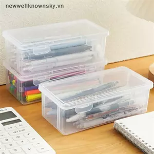 MỚI 1PC Dung Tích Lớn Hộp Đựng Bút Chì Chất Liệu PP Trong Suốt Hộp Bút Chì Có Thể Ổn Định Đồ Dùng Văn Phòng Hộp Sắp Xếp Lưu Trữ SKY