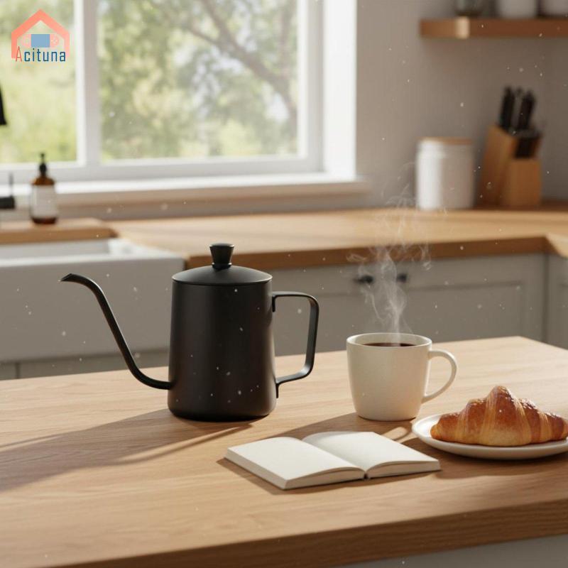 Acutuna Tối Giản Bằng Tay Pha Cà Phê Ấm Siêu Tốc Bằng Thép Không Gỉ Cổ Ngỗng Vòi Nồi Đổ Và Pha Trà