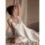 Fat MM Size Lớn Siêu Cổ Tích Gợi Cảm Bộ Đồ Ngủ Nữ Ice Silk Sweet Nightdress Có Thể Mặc Bên Ngoài Quần Áo Nhà 150kg