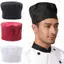 Mũ đầu bếp PYCOU, Mũ làm việc gấp trăm lần màu trắng, Mũ nấu nướng hình nấm phẳng Baker Nhà bếp