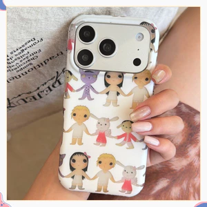 Ốp Cho iPhone 17PM 16 Pro Max 15 IMD Craft Cartoon YUY Girl and Friends Pattern Chống Sốc TPU Mềm Chống Trầy Xước Chống Bụi Bẩn Vỏ Điện Thoại
