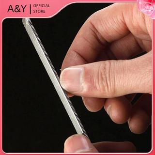A & Y Dụng cụ làm móng tay bằng kim loại bằng thép không gỉ làm đẹp móng chân hai mặt.