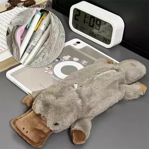 MỚI Dễ Thương Platypus Hộp Đựng Mỹ Phẩm Túi Đựng Bút Sang Trọng Dung Tích Lớn Túi Bảo Quản Đồ Dùng Học Tập Hộp Văn Phòng Phẩm Túi Bảo Quản Máy Tính Để Bàn SKY