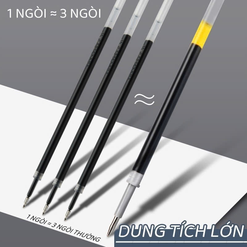 Cho Văn Phòng & Học Tập – Bút Mực Nước 30 Cây 0.5mm, Ngòi Bi Bấm Tay Cầm Cao Su, Nét Thanh Sắc Nét