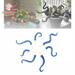 PWSSEND Bạch Tuộc Cây Bài, Bộ 7 Món Trang Trí Sân Vườn Lều Biển Nhựa Trang Trí, Nhựa Sáng Tạo Lọ Hoa Nhựa Trang Trí Nhà
