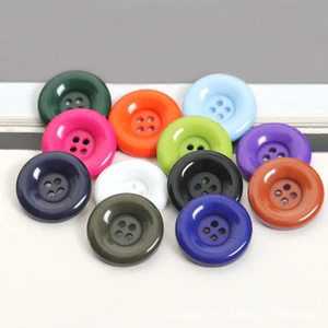 Mới 3 / 5 Chiếc Nhựa Lớn 4 Lỗ Nút 5cm 50mm Lớn Tròn May Áo Thủ Công DIY Nút Trang Trí Nhiều Màu Có Sẵn