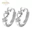 PNPIA- Hình Tình Yêu Giảm Cân Bạc Nguyên Chất Cubic Zirconia Trị Liệu Từ Tính Bông Tai Mỏng