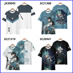 GN Honkai: Star Rail Áo 3D Áo Sơ Mi Cosplay Imbitor Lunae Anime Unisex Tee Tay Ngắn Top Dan Heng Casual Plus Si
