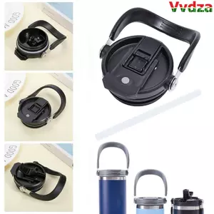 Nắp cốc VVDZA, có nắp chai chống tràn ống hút, Nắp niêm phong PVC nhiều màu 600 / 750 / 900ml cho chai Tyeso 600 / 750 / 900ml