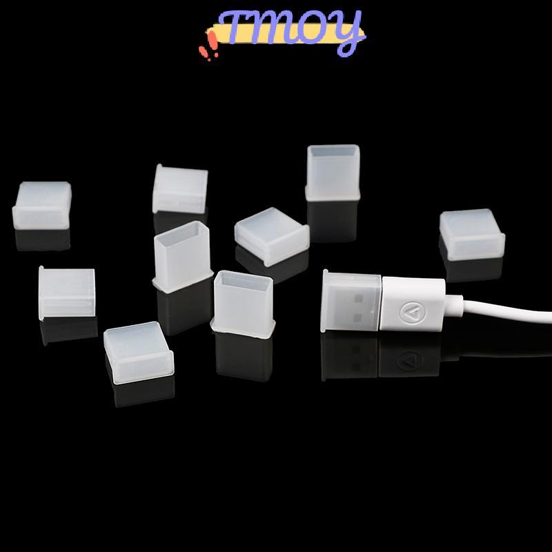 TMOY 10 Chiếc Nhựa USB Nam Chống Bụi Cắm Nút Chặn Nắp Bảo Vệ Nắp TMOY