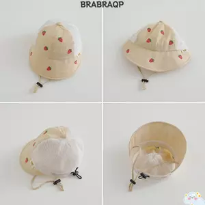 Mũ chống nắng BRBRAA, Mũ xô trẻ em chống tia cực tím mùa hè, Du lịch ngọt ngào có thể điều chỉnh Mũ đi biển hoạt hình cho trẻ sơ sinh