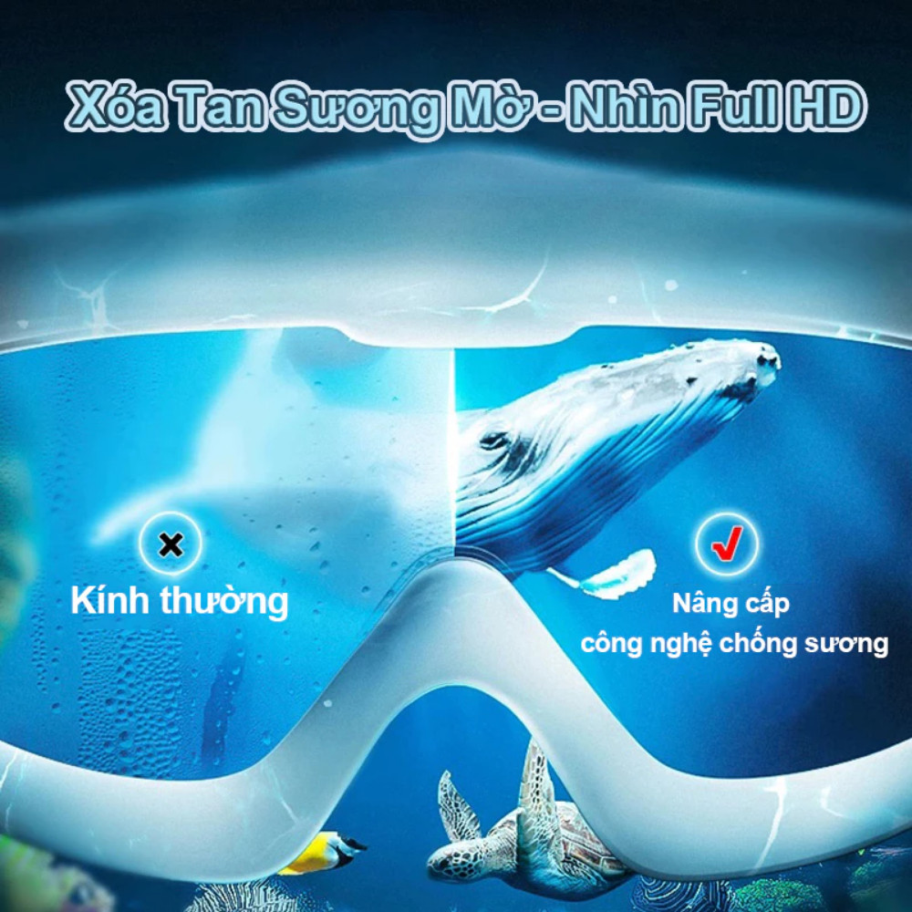 Kính Bơi Trẻ Em HomeMate Góc Nhìn Rộng Kèm Nút Bịt Tai, Tròng HD Chống Sương Mờ, Chống Tia UV Bảo Vệ Mắt Bé