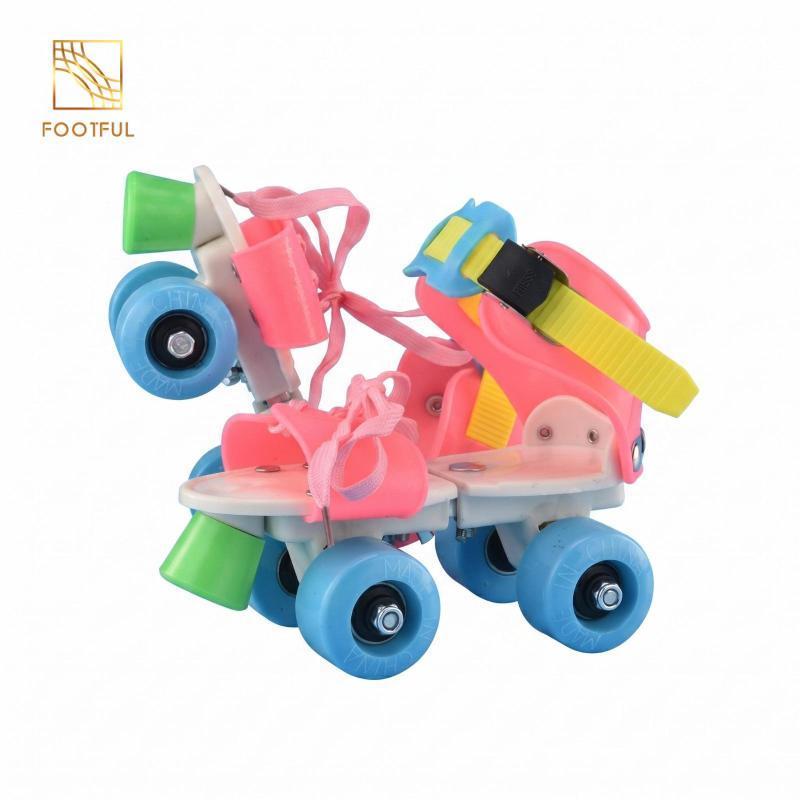 Trẻ Em Quad Roller Skates Kích Thước Có Thể Điều Chỉnh Chất Liệu PU Bốn Bánh Xe Trượt Nội Tuyến Cho Bé Trai Bé Gái Hoạt Động Ngoài Trời