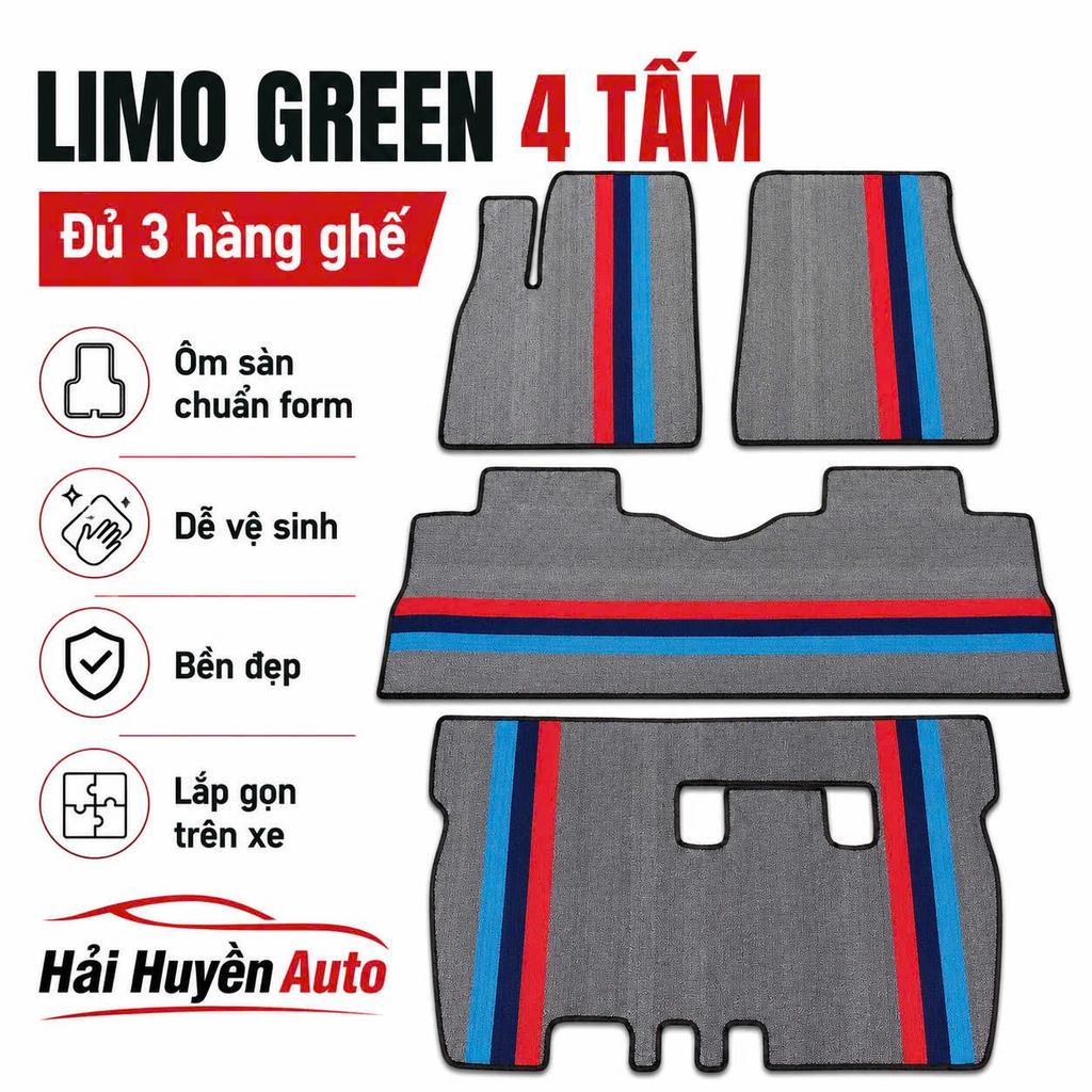 [Limo green] Thảm lót sàn xe Limo green cắt may sẵn chuẩn theo form nguyên zin và form đã có khuôn nhựa đúc tpe