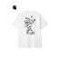 Hàng sẵn có tay ngắn in hình mặt sau thẻ bài poker Áo thun Cotton cao cấp Áo sơ mi thông thường XS-3XL Unisex