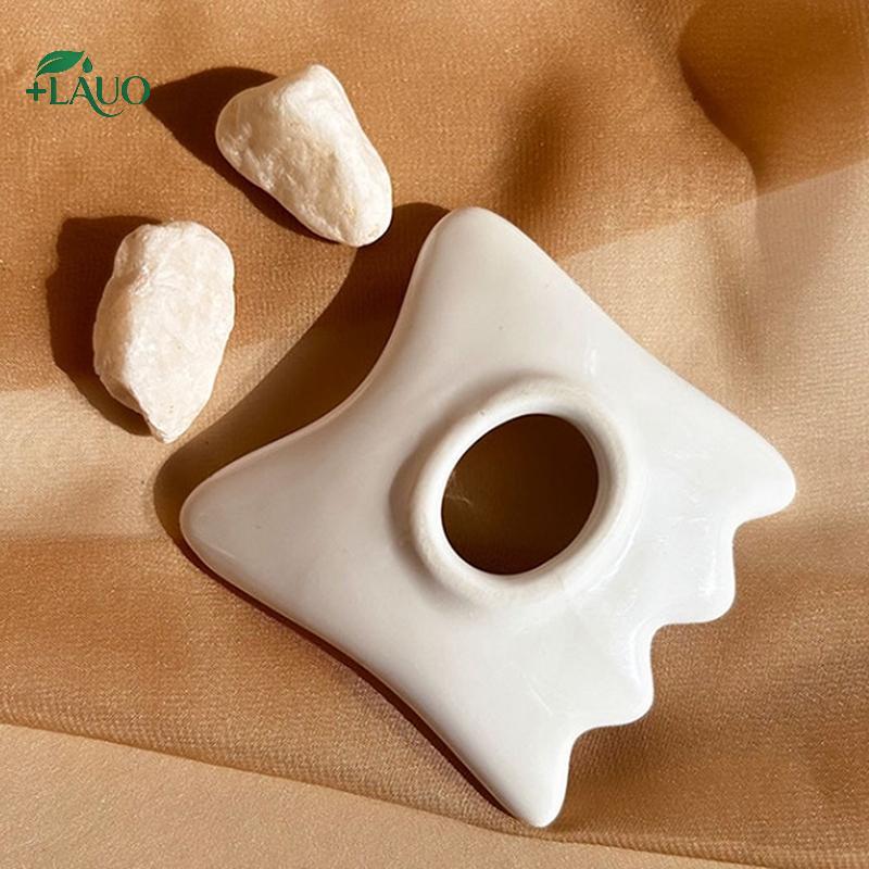 Springevenstar Gốm Sứ Cạo Mặt Dụng Cụ Gốm Gua Sha Ban Chống Lão Hóa Chăm Sóc Da Mặt Giảm quầng thâm Loại bỏ nếp nhăn Springevenstar