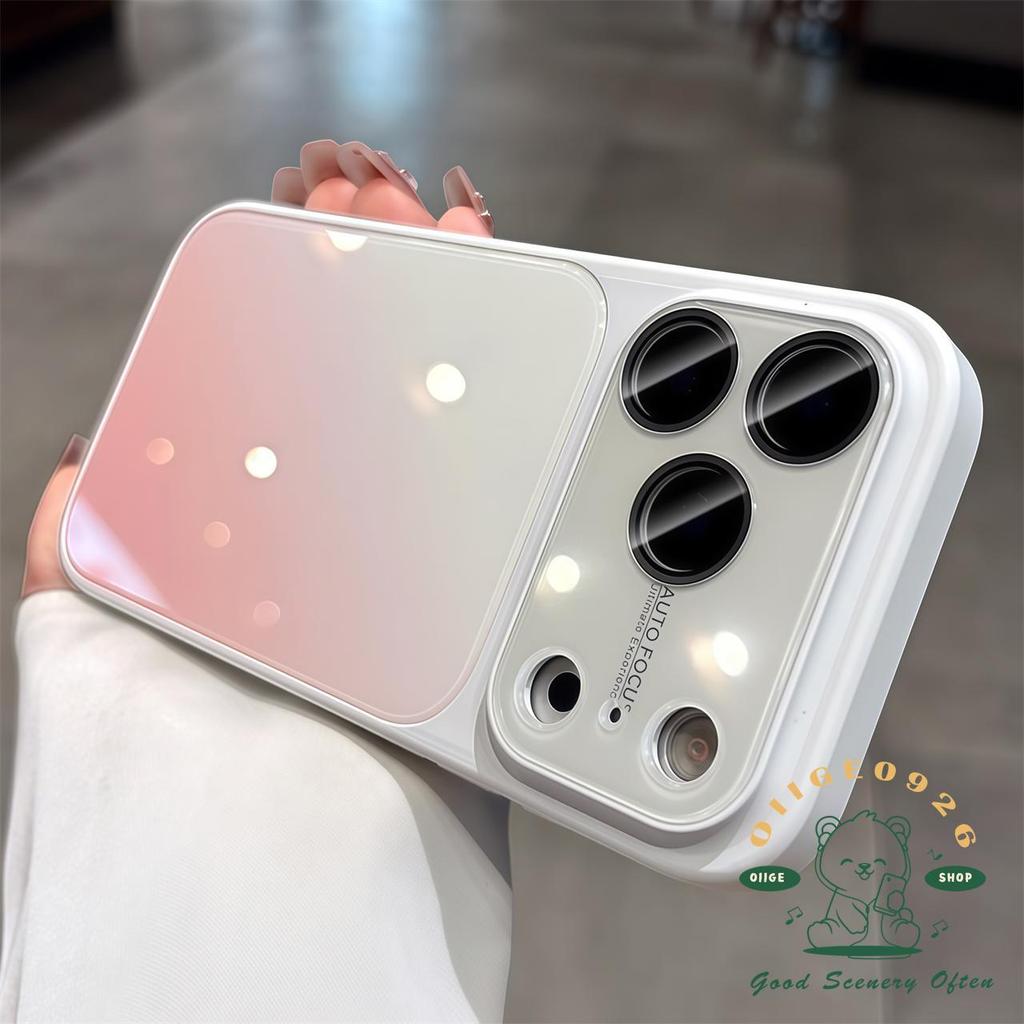 【 Ốp lưng iPhone17 】 Ốp điện thoại acrylic gradient nhạy cảm với da iphone17 Pro Max 16 15 14 13 vỏ cho vỏ iPhone vỏ mềm silicon TPU chống sốc