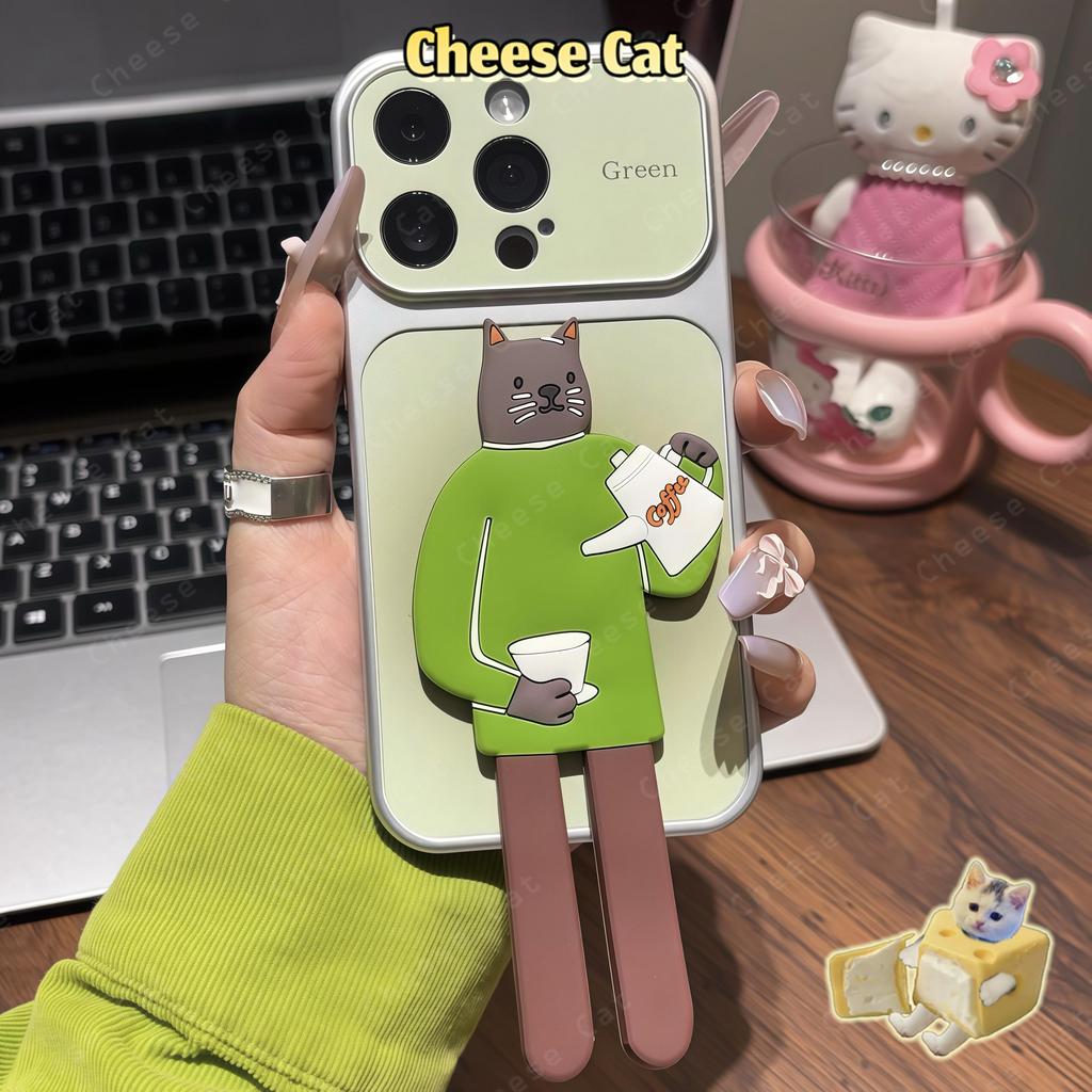 Ốp Điện Thoại Mèo Chân Dài Ốp Điện Thoại Da Cho iPhone 17 Pro Max 16 15 14 11 12 13 Pro Max Xs Max XR