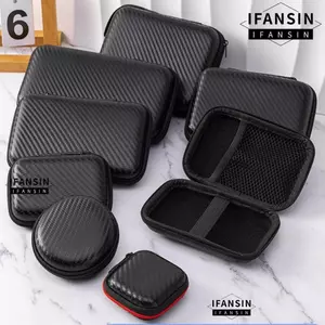 Túi đựng tai nghe FANSIN, Hộp lưu trữ phụ kiện kỹ thuật số chống mài mòn EVA, Vỏ bảo vệ ổ cứng bền đa năng di động chất lượng cao