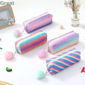 Túi đựng bút TUYỆT VỜI, Bút chì dung tích lớn màu cầu vồng, Học sinh sắp xếp văn phòng phẩm lấp lánh chất lượng cao