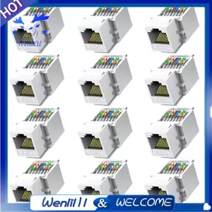 Cat6 RJ45 Khớp nối không dụng cụ Jack mô-đun Ethernet từ cái sang cái 12 bảng Gigabit (Không dành cho bảng vá)