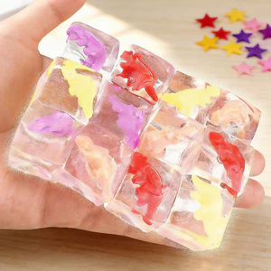 < Pluscloth > 15 Chiếc Khủng Long Ice Cube Bóp Đồ Chơi Trong Suốt Mềm Căng Thẳng Bóng Cảm Giác Fidget Đồ Chơi Giảm Lo Âu Tập Trung Thư Giãn Trẻ Em Người Lớn Dụng Cụ Giảm Căng Thẳng Khối Mềm Cảm Giác T