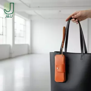 Túi đựng kính râm bằng da PU có dây đeo cổ tay Giá đỡ kính mắt thời trang cho kỳ nghỉ